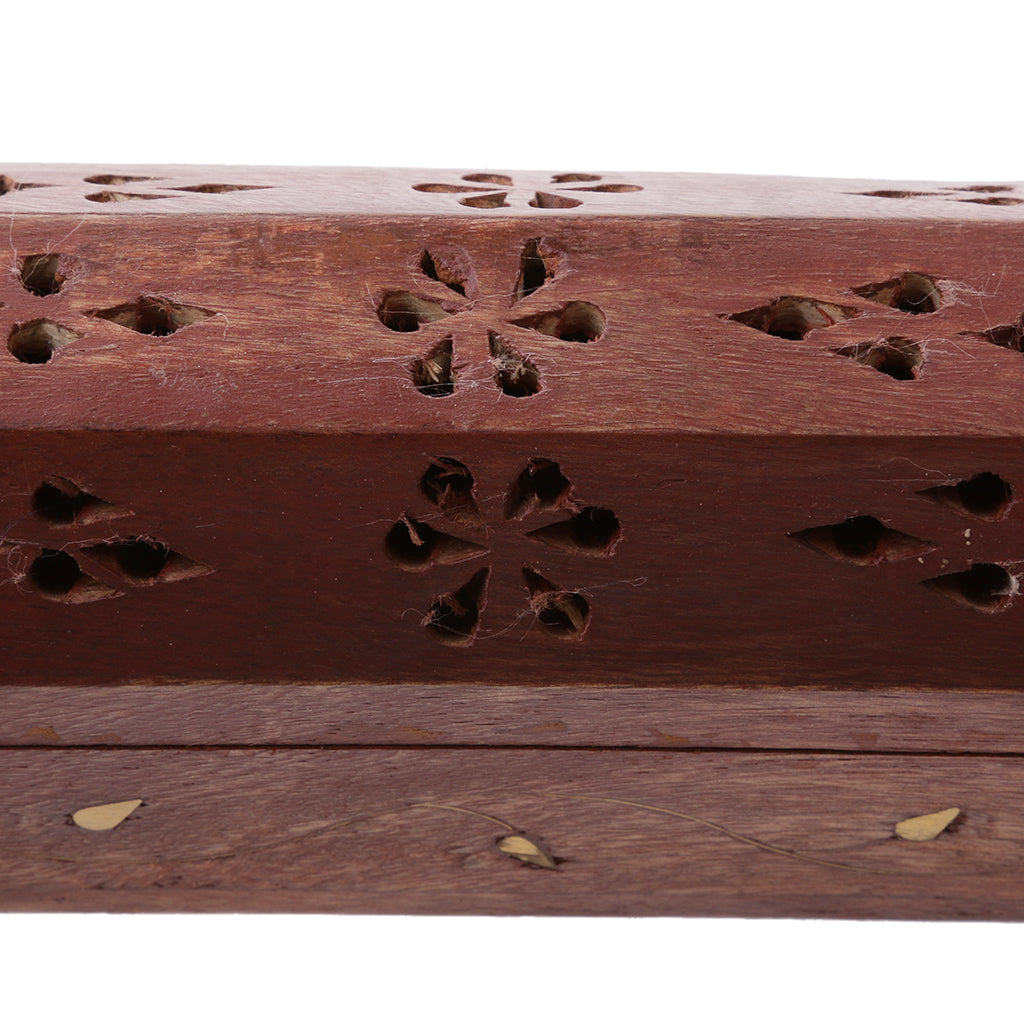 Traditional Incense Stick Burner Hollow Holder Ash Catcher Censer Box Case