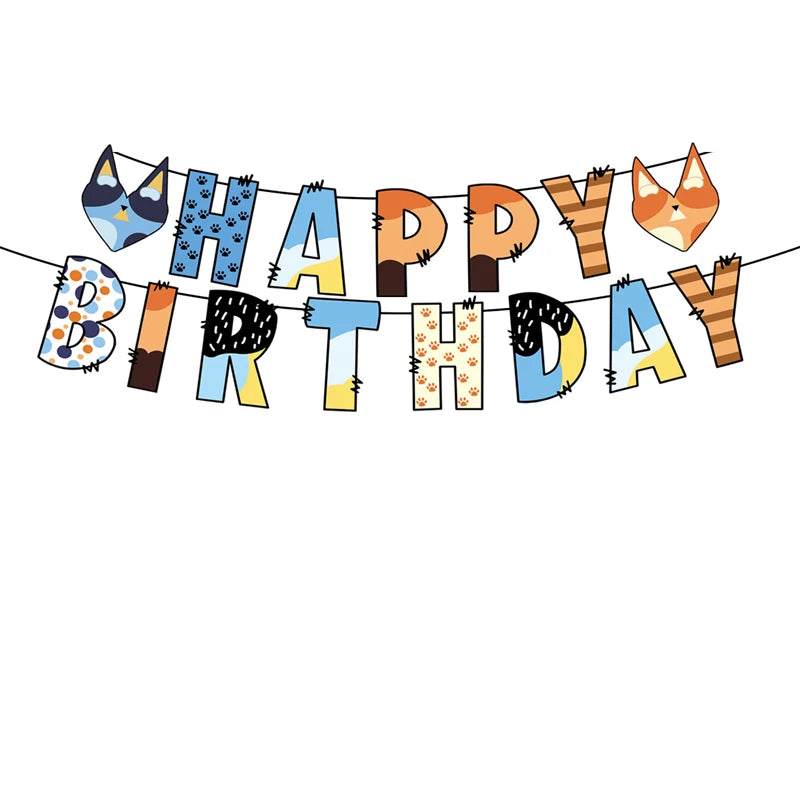 New Cartoon Dogs Birthday Party Decoration Full Set Kit