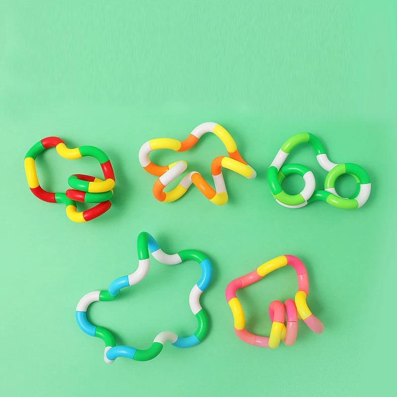 1/3/5Pcs Tangle Fidget Toy Deformation Sensory Hand-Eye Coordination Toy Anxiety Relief Twist Toy for Kid Adult Fine Motor Skill