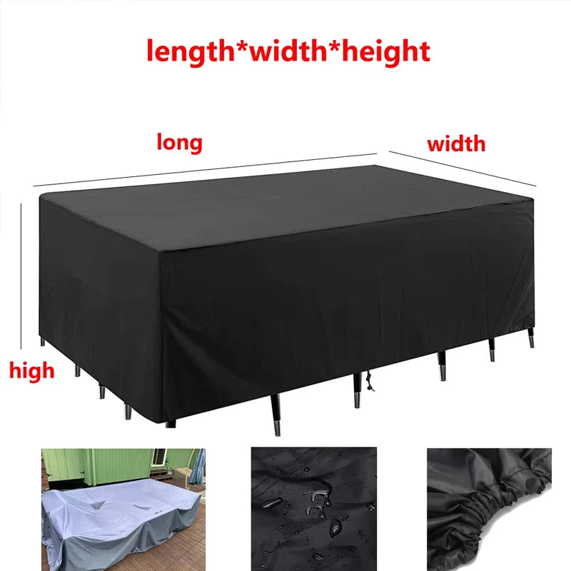 Terrace Patio Furniture Cover Waterproof 210d Furniture Cover, Suitable For Outdoor Sofa Set