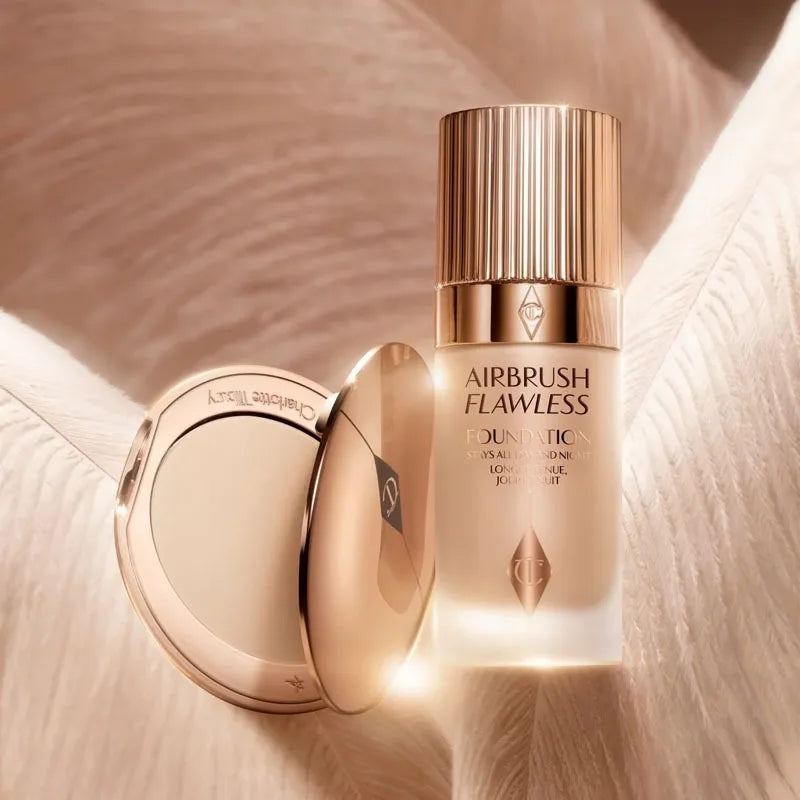 Charlotte Tilbury Liquid Foundation Cushion Foundation Setting Spray Pressed Powder Love 2 Color Powder Blusher Eyeshadow Rouge