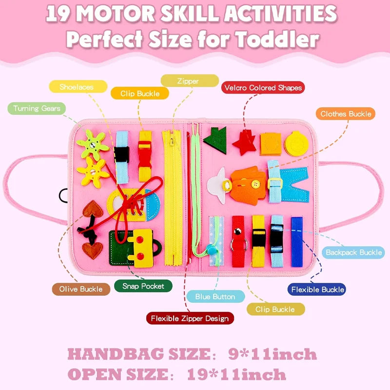 2026 New Montessori Busy Board for Toddlers Sensory Learning Early Education Fine Motor Skills Toy Preschool Kid Educational Toy