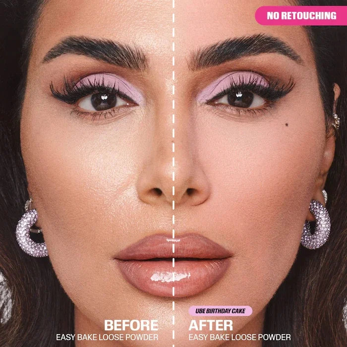 New Huda Easy Bake Loose & Setting Powder Long Lasting Oil Control Matte Waterproof Brightening Loose Powder Makeup Cosmetics