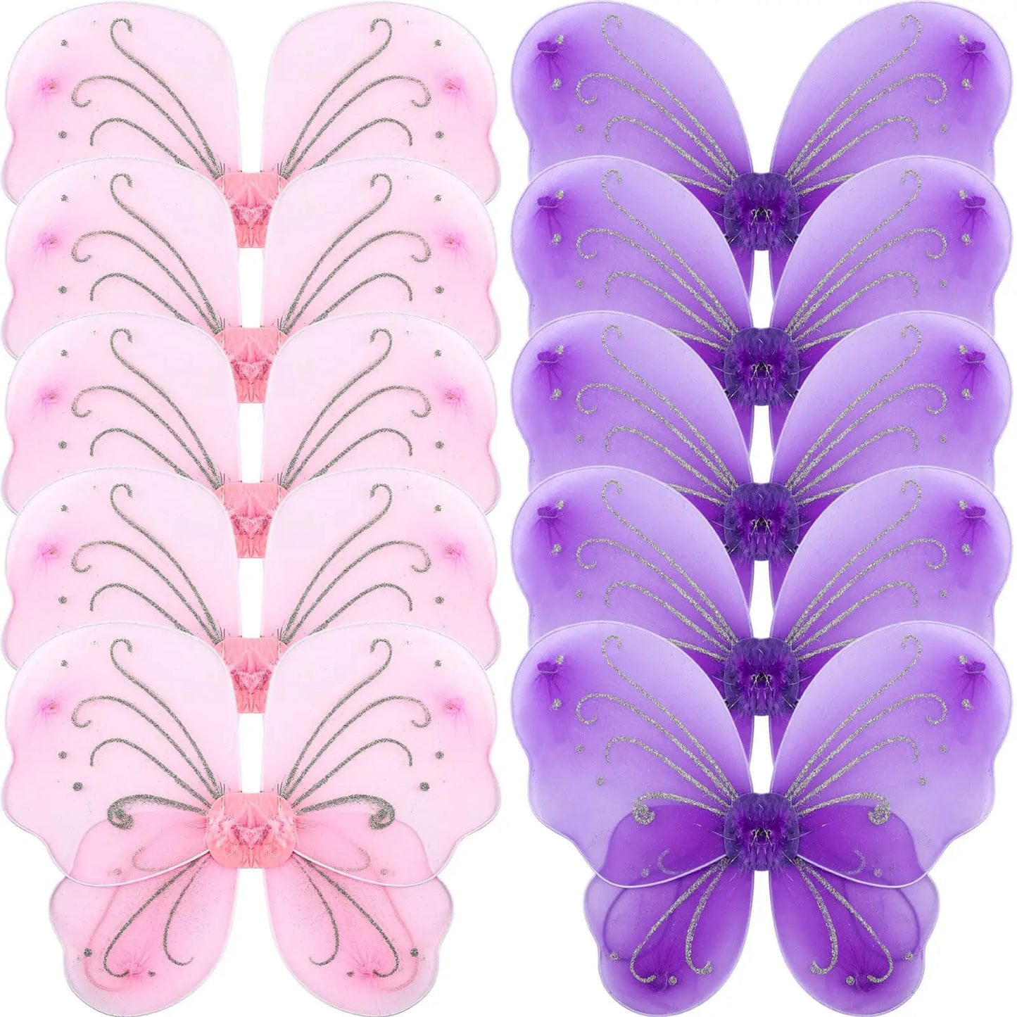 6-36 Pcs Fairy Wings Bluk Butterfly Wings Costume for Birthday Wedding Decoration Dress up Butterfly Favors Role Play Supplies