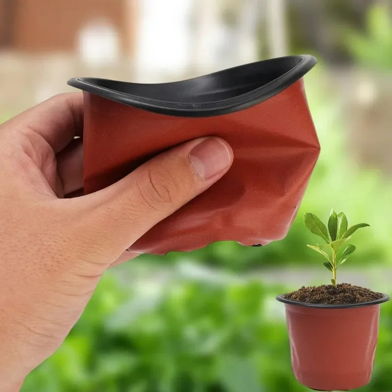 Plastic Seeding Nursery Pot Black Red Plants Nursery Pots Seedling Cups Grow Box Planters Home Garden Potted Container Wholesale