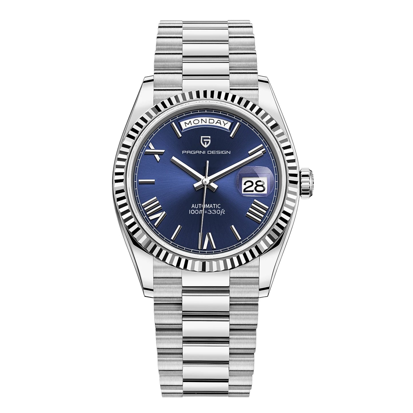PAGANI DESIGN 2026 New Enamel Dial DD36 Luxury Silver Gold Automatic Watch For Men AR Sapphire crystal Mechanical Wristwatch Men