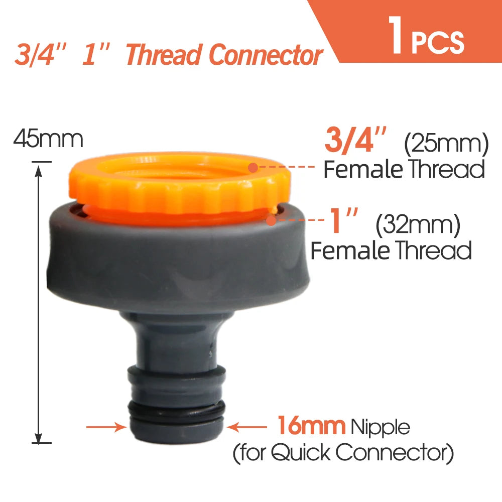Garden Hose Quick Connector 1/2 3/4 Inch Pipe Coupler Stop Water Connector for Car Wash 20/16mm Irrigation Tube Repair Joints