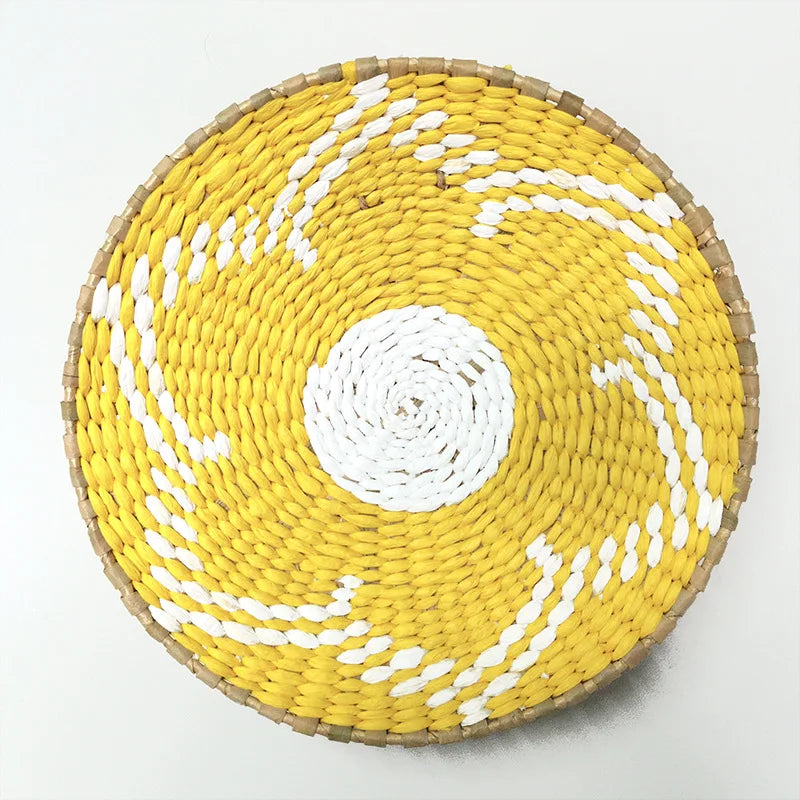 Bohemian style straw wall decoration, background wall decoration, sofa bedside handwoven hanging decoration
