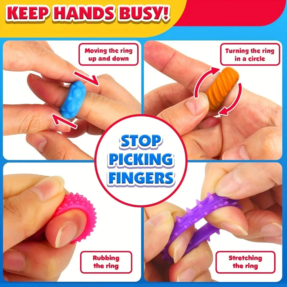 New Fidget Toys Children's Silicone Sensory Ring Silicone Decompression Toy Sensory Ring