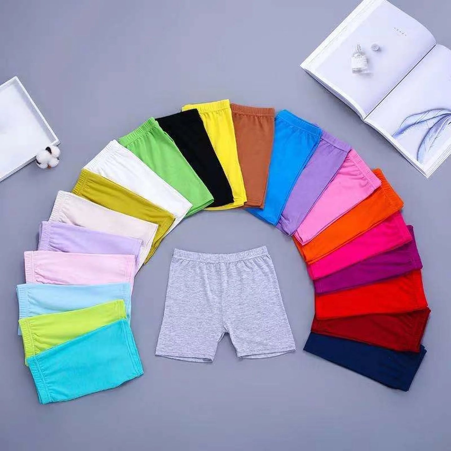 Girls Summer Safety Leggings Cycling Pants Children Anti-emptied Stretch Solid Color Mid-rise Yoga Dancing Shorts 1PC