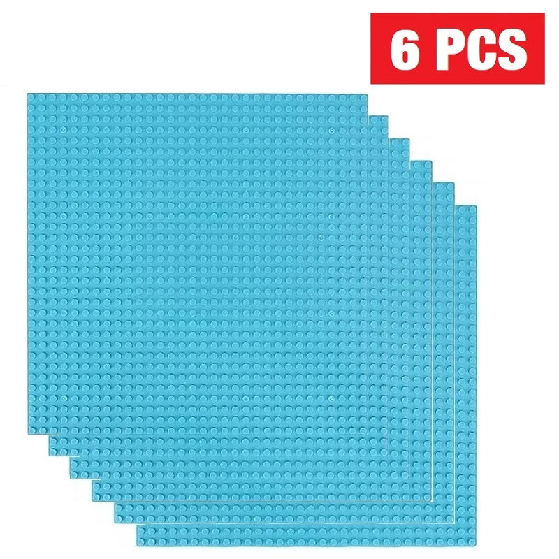 6PCS Classic Base Plate 32x32 16x32 Dots Baseplate Bricks DIY Assembly ABS Plastic Building Blocks Compatible Brand Figures City
