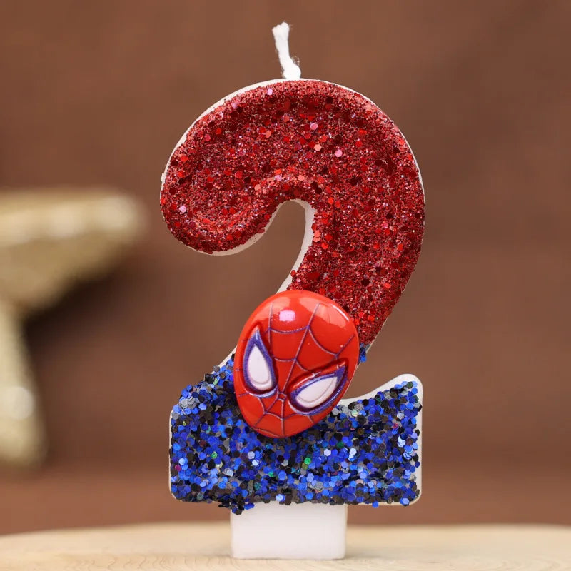Spiderman digital birthday candle cake party decoration birthday candle DIY
