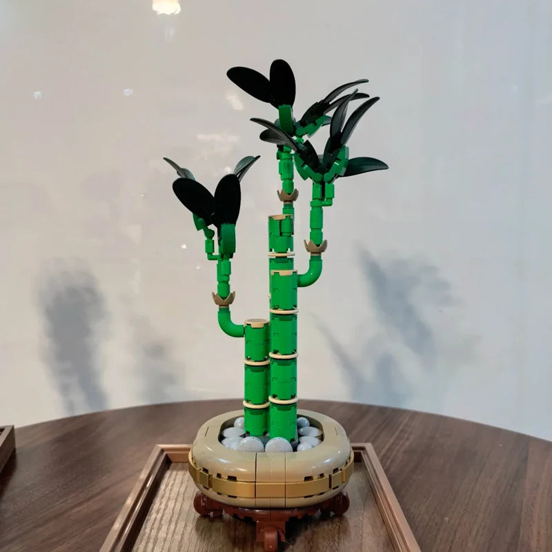 Creative Plum Blossom 10343 10369  Lucky Flower Building Blocks Orchid Chrysanthemum Bricks Toy Gift For Kids Adult 10344 10368