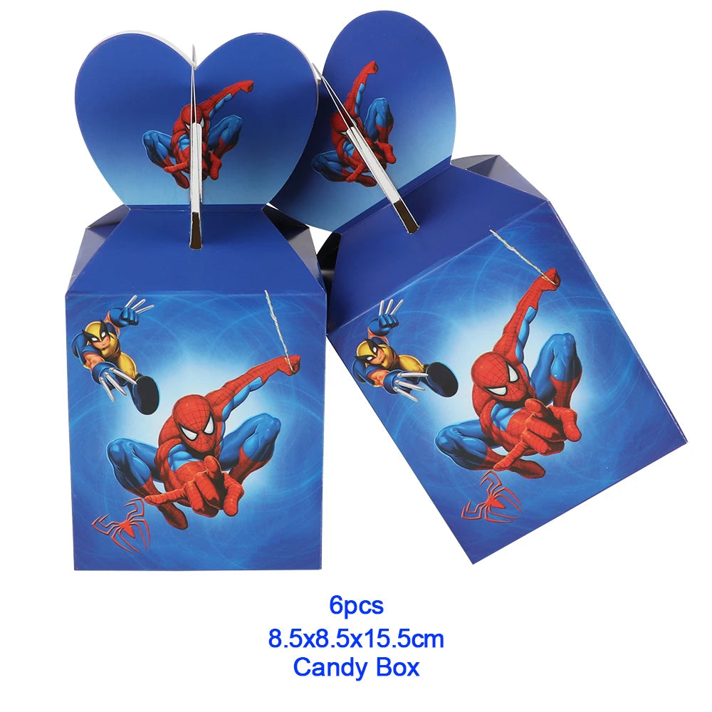 Spider Man Birthday Party Decor Paper Cups Plates Tablecloth For Kids Boy Spiderman Baby Shower Party Decorations Party Supplies
