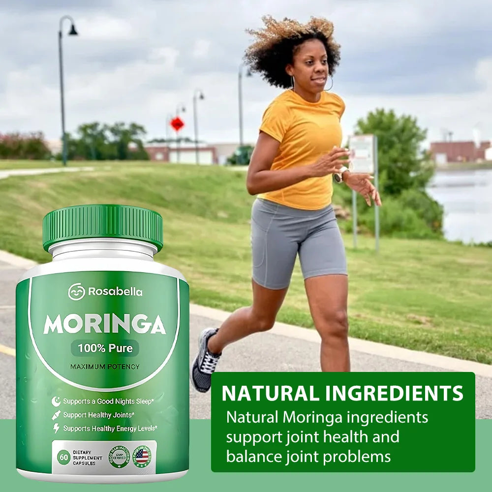 Moringa Powder Capsules - 800mg of Pure Nutrient-Rich Moringa Powder