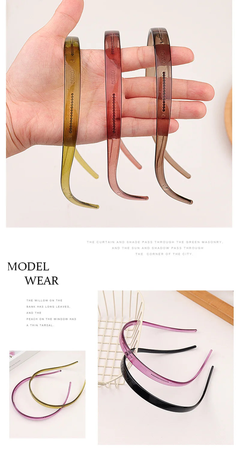 New Trendy Sunglasses Frame Shape Acrylic Hairbands For Women Toothed Headband Anti-slip Hair Hoop Fashion Hair Accessories