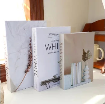 3Pcs Foldable Fashion Fake Books Living Room Decoration Designer Books Coffee Table Ornaments Club Hotel Room Villa Prop Books