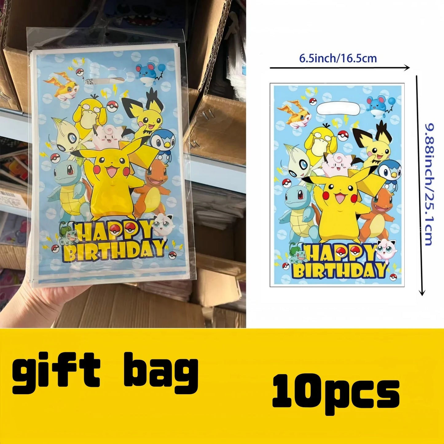 Decoration Pokemon Birthday Party Hats Pikachu Disposable Tableware Tablecloth Cup Plate Napkin Baby Shower Party Favors Pokemon