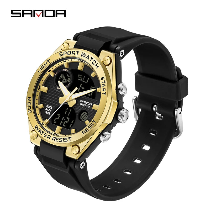 SANDA Girl Electronic Top Brand G Style LED Digital Watch Women Sport Chronograph Lady Quartz Wristwatch 50m Waterproof Female