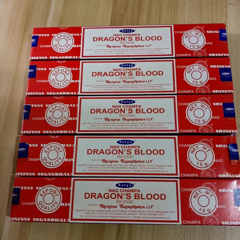 5BOX NAG Champa Incienso Satya Incense Collection Satya Handmade Sticks with Flavors Refreshing Medicinal Aromas Home Fragrances