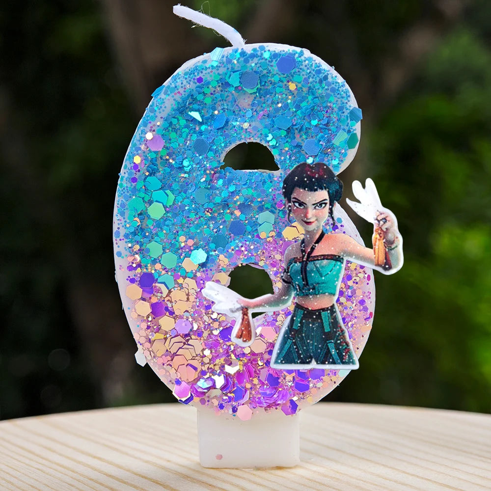 New Kpop Demon Hunters Theme Candle Number 0-9 Birthday Party Cake Decoration Cartoon Baby Shower Supplies Kids Gifts