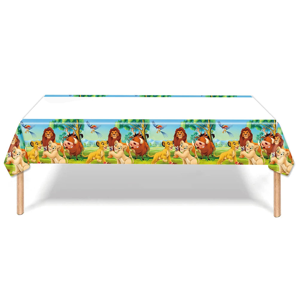 Disney The Lion King Birthday Party Decoration New Plates Cups Napinks Tablecloth King Lion Birthday Balloon Party Favor Balloon