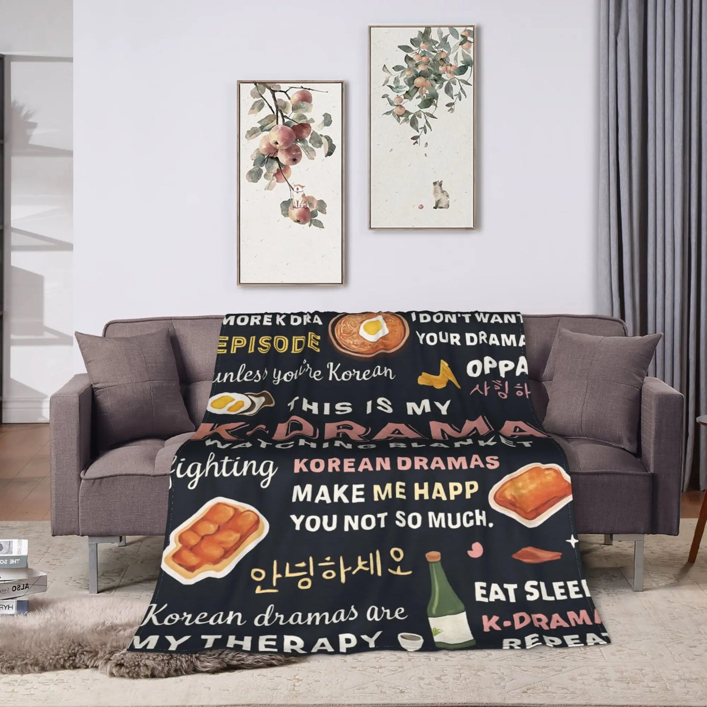 K-Drama K Pop  Korean  Blanket  Travel Office Flannel Throw Blanket For Outdoor Warm Custom DIY Quality Bedspread Gift