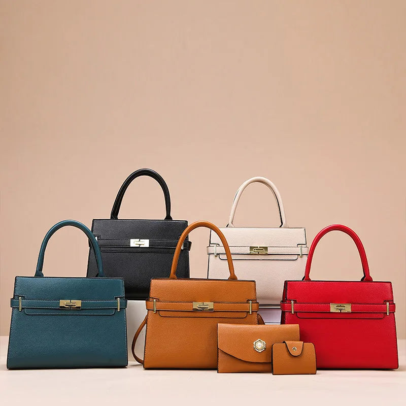 3 Sets Or 1 Big Bag Women's Handbag Large Capacity Bags Luxury Shoulder Crossbody Bags Small Coin Purse Quality Leather Sac Hot