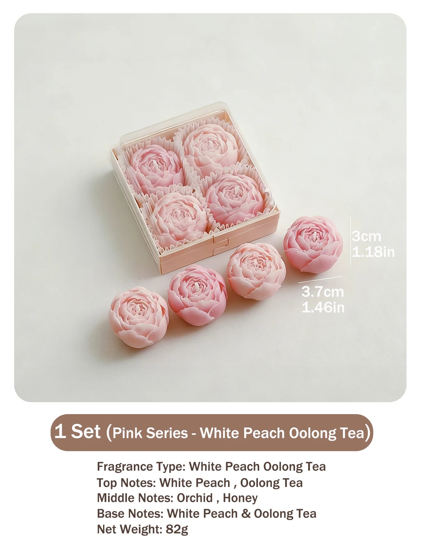 4-Pack Rose Scented Candle Gift Set ,Handmade, Elegant Room Decor, Gifts for women(Birthday/Valentine's Day/Wedding/Anniversary)