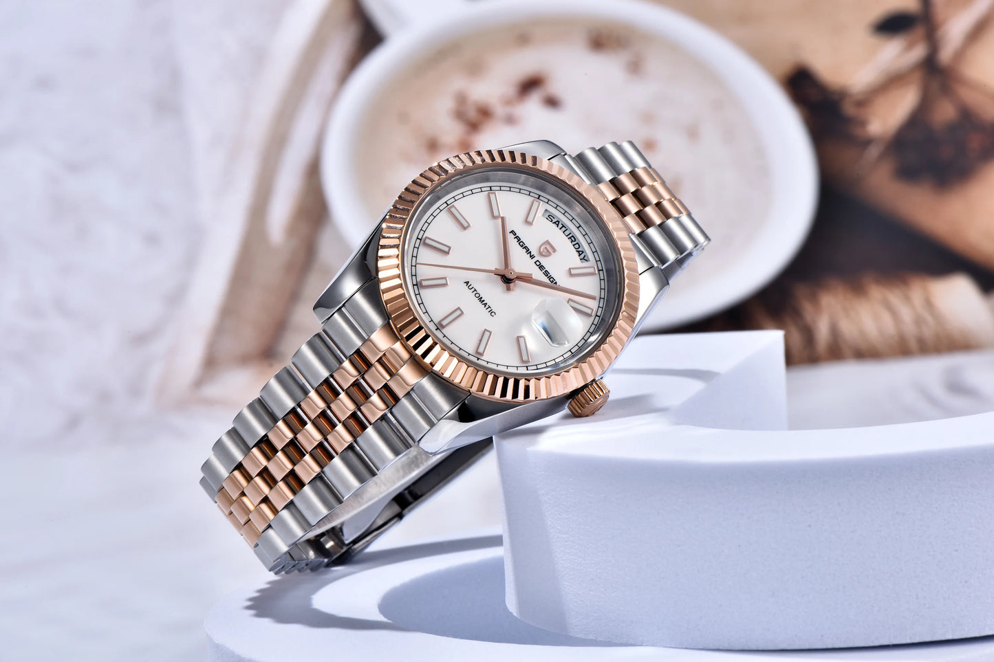 PAGANI DESIGN 2026 New Enamel Dial DD36 Luxury Silver Gold Automatic Watch For Men AR Sapphire crystal Mechanical Wristwatch Men
