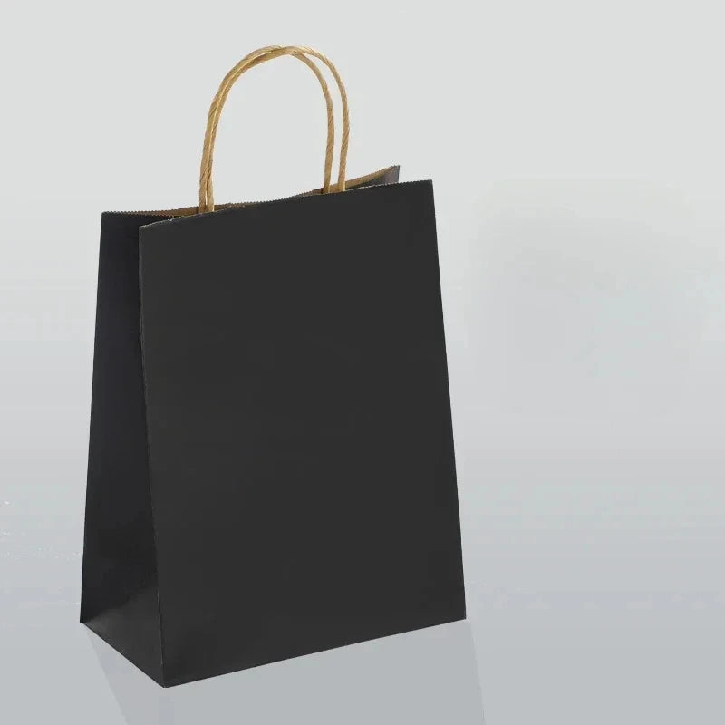 Wholesale Blank Kraft Paper Gift bags Custom Printed Recyclable Kraft Paper Shopping Bag Cosmetic Wedding Candy Grocery Bag