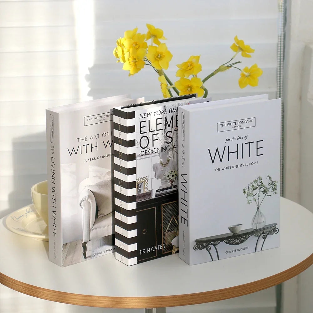 3Pcs/Set Luxury Decoration Fake Books Rich in layers Set of fake books Home Decor Ornaments cosmetic room Coffee Table Book