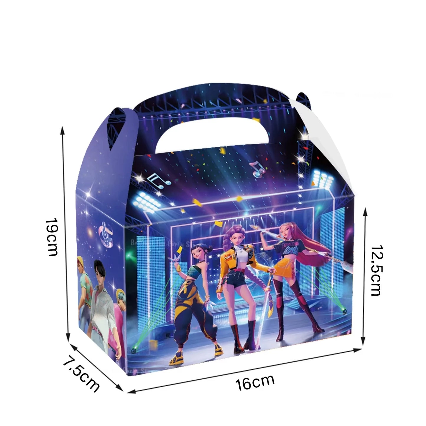 Kpop Demon Hunters Party Favor Treat Boxes Paper Gift Big for Snacks Cookie Candy Pinata Fillers Toys Birthday Party Babyshower