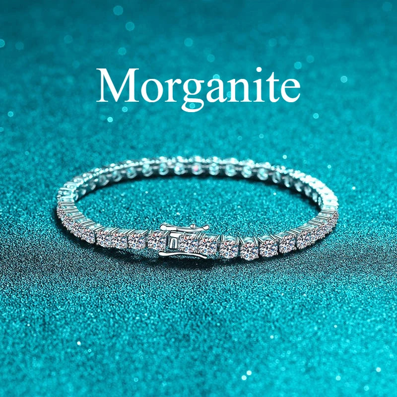 925 Sterling Silver Moissanite Tennis Bracelets Shining for Women Exquisite Wedding Jewelry Accessories Fashion 5A Zircon Gifts