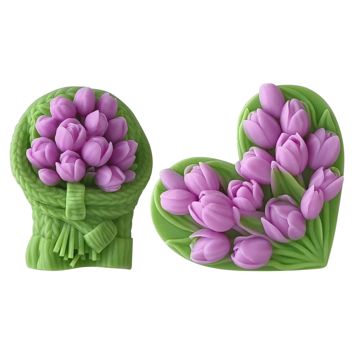 Aroma Candle Plaster Car Diffuser Stone Molds Handmade Candy Chocolate Making Mould DIY Tulip Love Flowers Silicone Mold