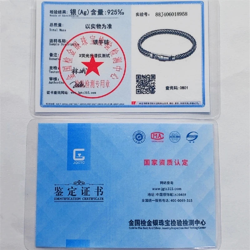 S925 Sterling Silve Twisted Bracelets For Men Hip Hop Handmade Exquisite Unique Fashion Jewelry Gift Factory Price