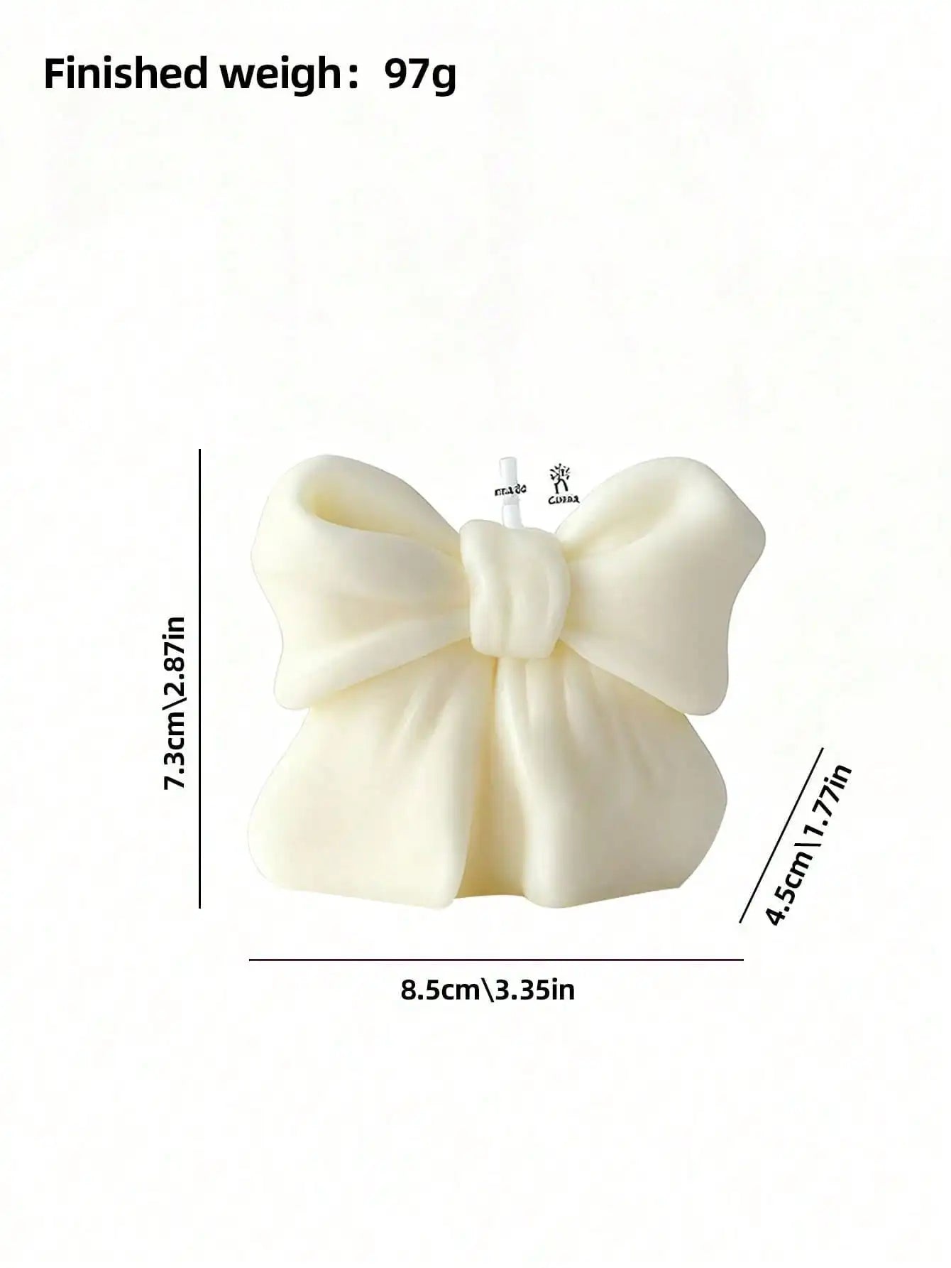 1pc Bow scented Candle, 3D Bow Design Long-Lasting Fragrance, Suitable For Home Decoration, Perfect Valentine's Day gifts