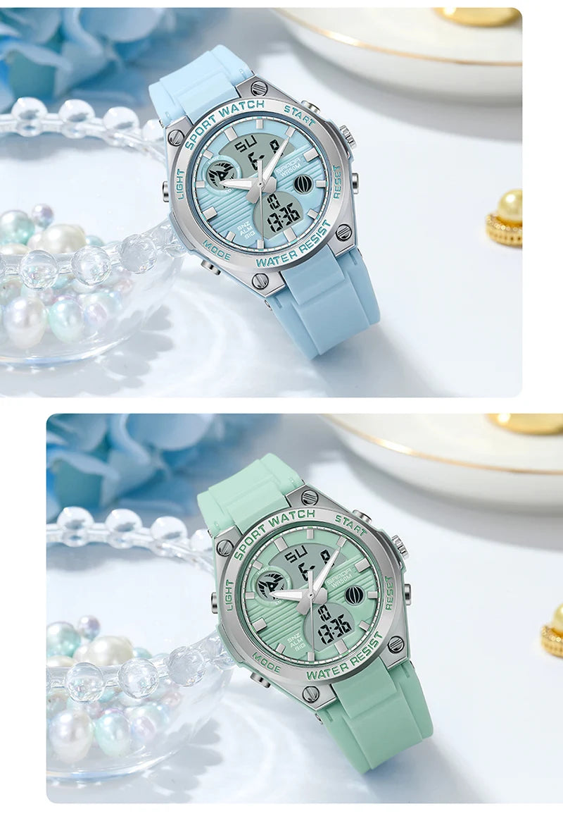 SANDA Girl Electronic Top Brand G Style LED Digital Watch Women Sport Chronograph Lady Quartz Wristwatch 50m Waterproof Female