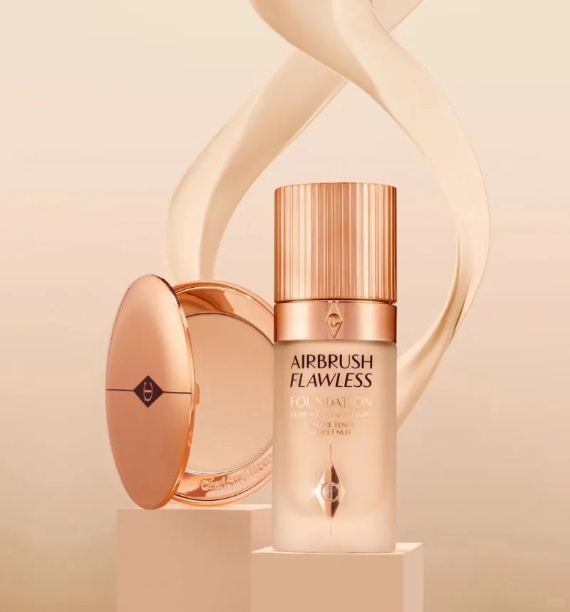 Charlotte Tilbury Liquid Foundation Cushion Foundation Setting Spray Pressed Powder Love 2 Color Powder Blusher Eyeshadow Rouge