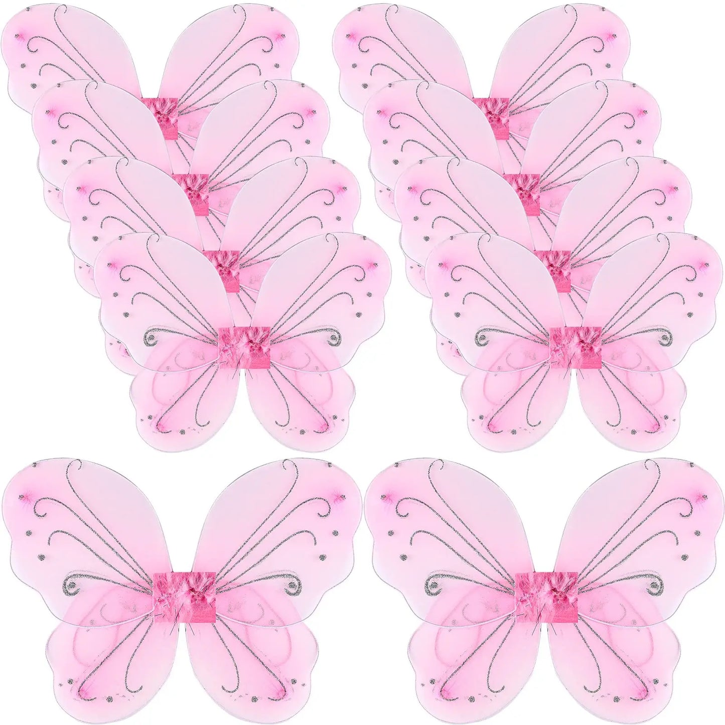 6-36 Pcs Fairy Wings Bluk Butterfly Wings Costume for Birthday Wedding Decoration Dress up Butterfly Favors Role Play Supplies