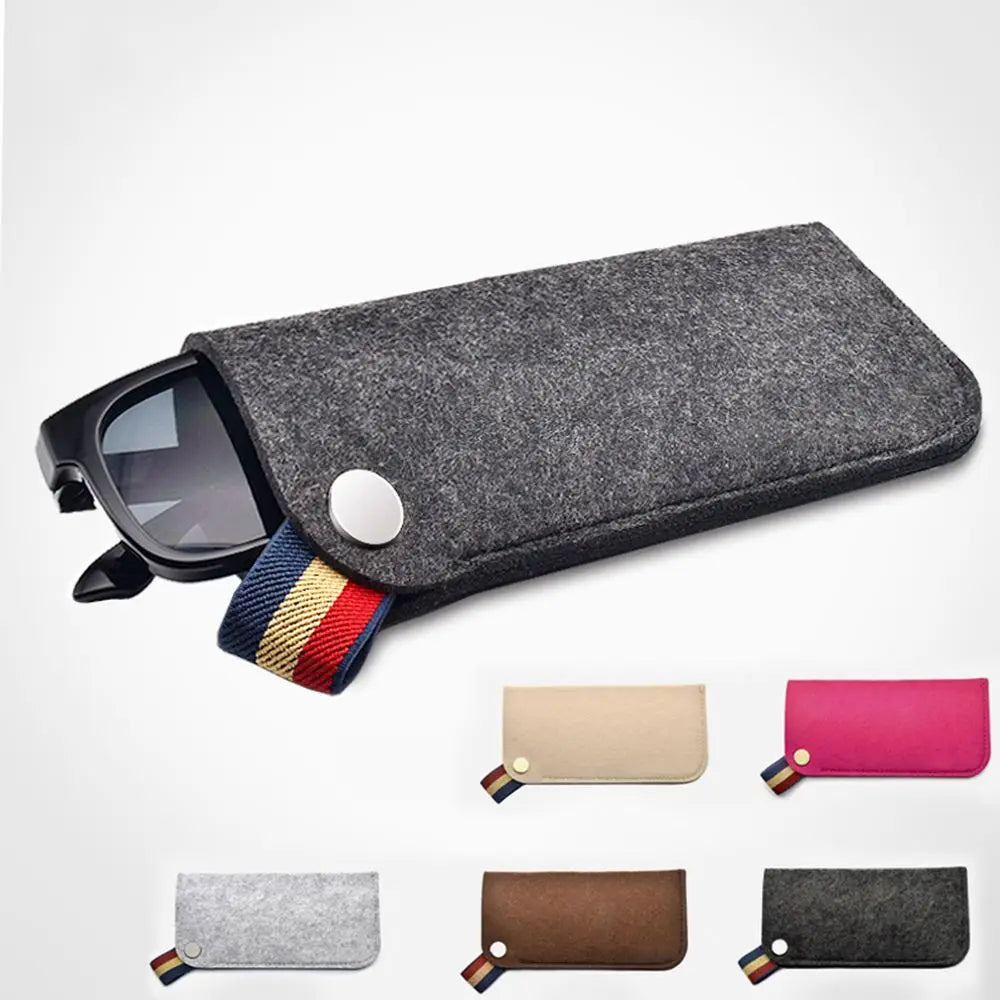 2019 New Unisex Fashion Felt Sunglasses Storage Bags For Men Women Colorful Candy Eyeglasses Box Soft Bag Accessoires