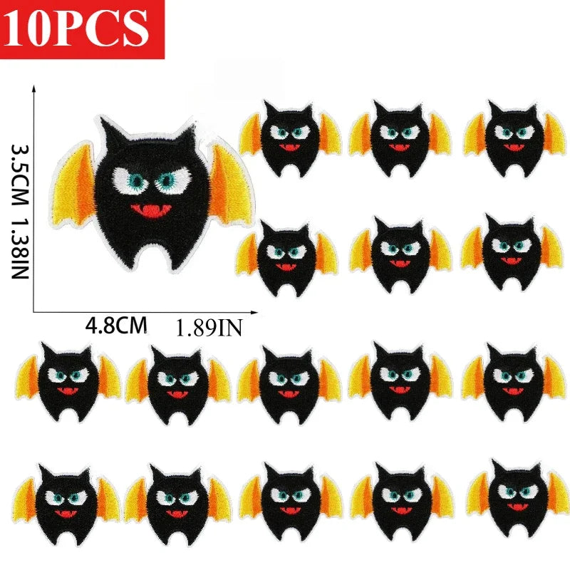 10/23PCS Wholesale Lots/set of Horror Ghost Haunted House Mummy Patch  Embroidery DIY Cloth Sticker Badge Ironing Jeans/cloak