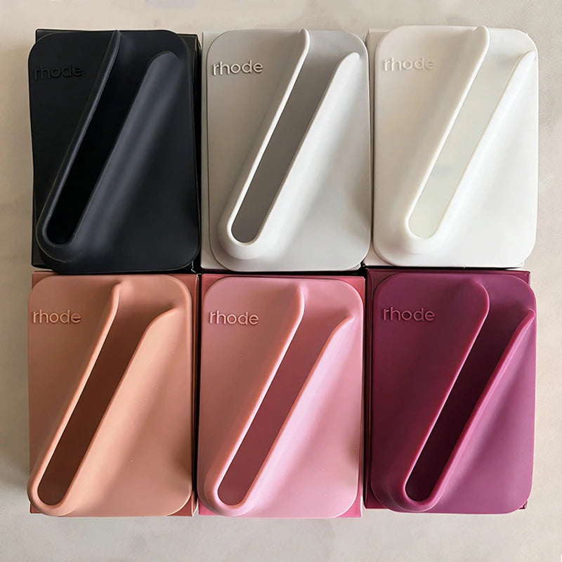 Rhode Magnetic SNAP-ON LIP CASE Phone Case with Box for IPhone 15 16 14 13 12 11 Pro Max 17 Air Lip Gloss Holder Soft Silicone