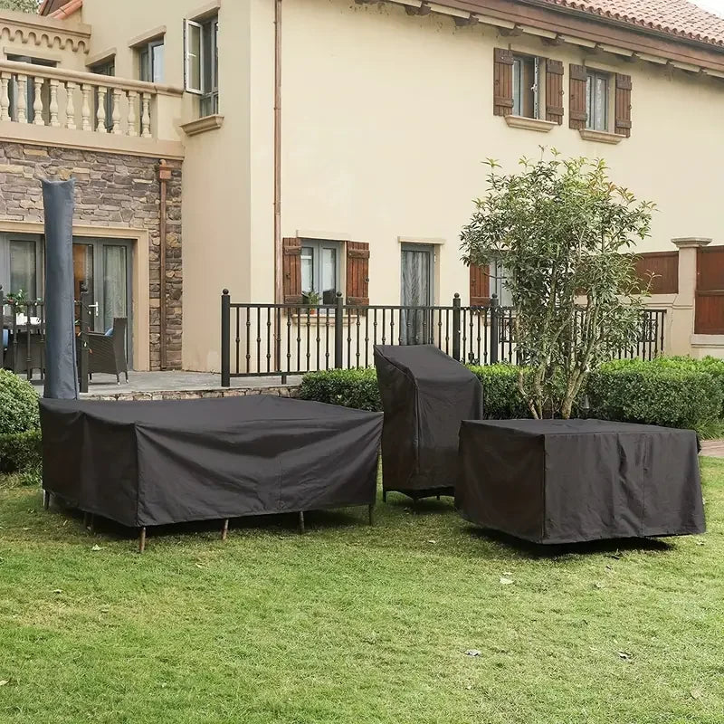 Patio Furniture Covers, Table and Chair Covers Waterproof, Dustproof, UV-Resistant 210D Oxford Fabric Protective Covers