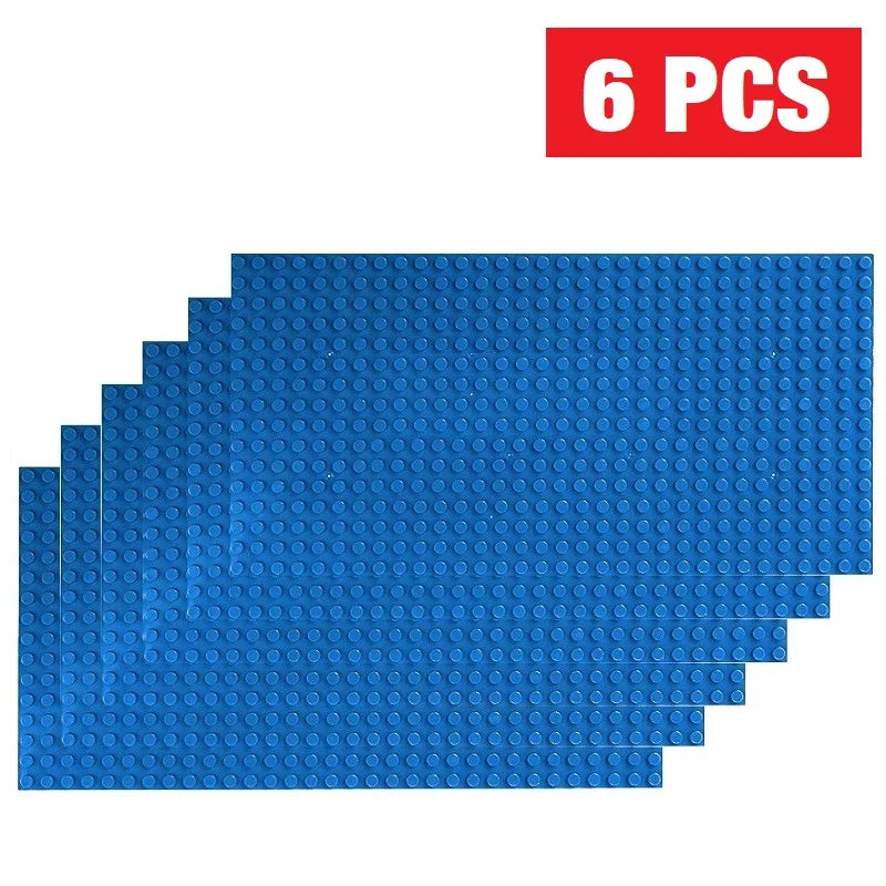 6PCS Classic Base Plate 32x32 16x32 Dots Baseplate Bricks DIY Assembly ABS Plastic Building Blocks Compatible Brand Figures City