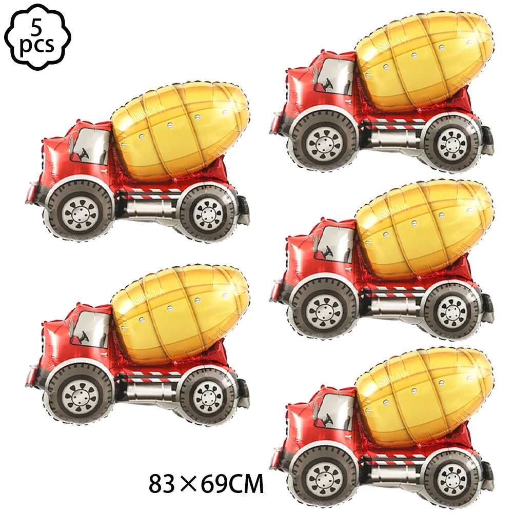 construction Party Banner Hanging swirls decor construction truck Excavator themed Banner boy construction Birthday decor Banner