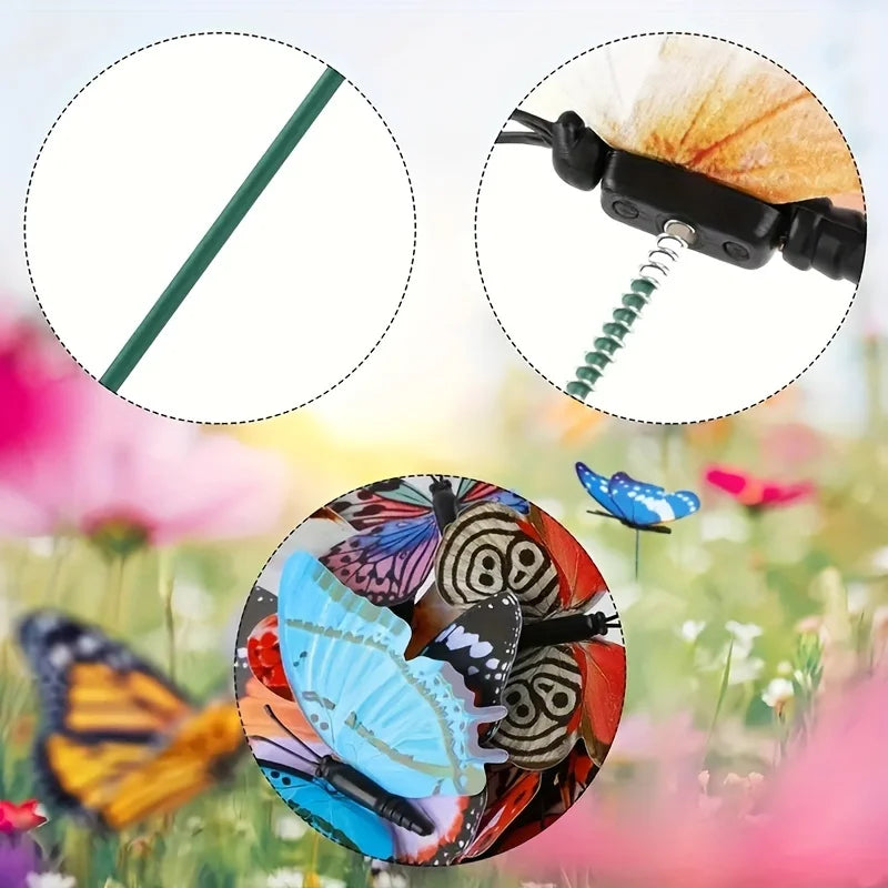 ，24pcs Glow In The Dark Luminous Butterfly Stakes - Perfect For Outdoor Garden Lawn Decoration!