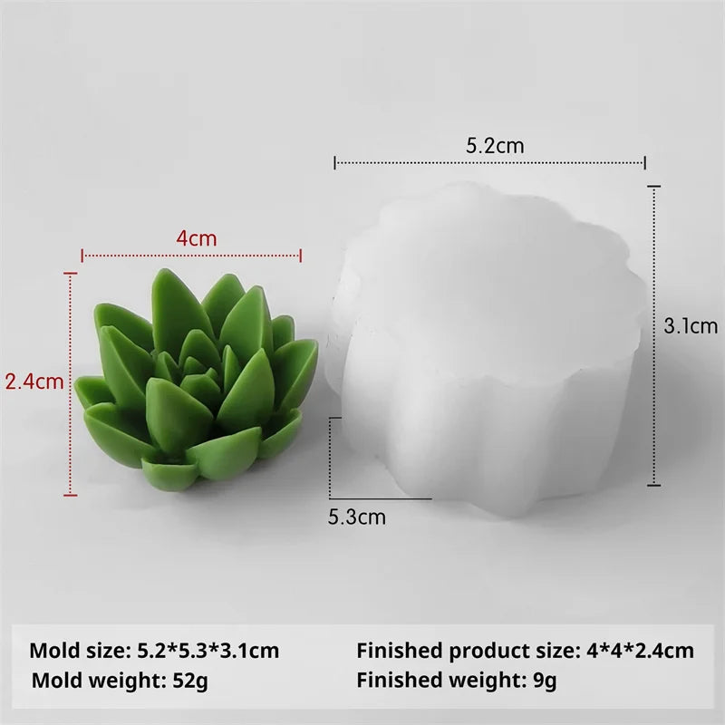 3D Silicone Candle Soap Mold Cactus Succulents Plaster Cement Mold Home Decoration DIY Aromatherapy Wedding Gifts silicone molds