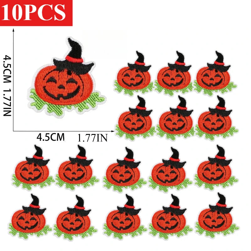 10/23PCS Wholesale Lots/set of Horror Ghost Haunted House Mummy Patch  Embroidery DIY Cloth Sticker Badge Ironing Jeans/cloak