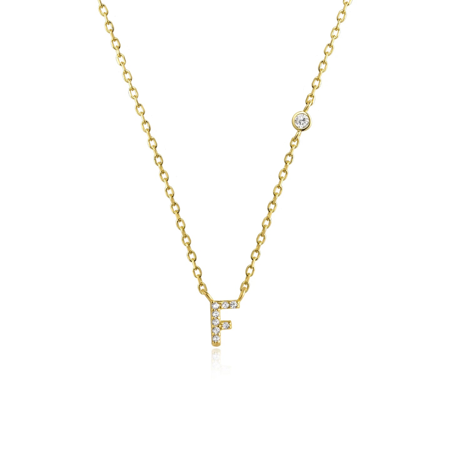 ANDYWEN 925 Sterling Silver Gold Small 26 Letters A- Z Zircon CZ Pendant Monogram Necklace Me 2020 Initial Alphabet M A Jewelry